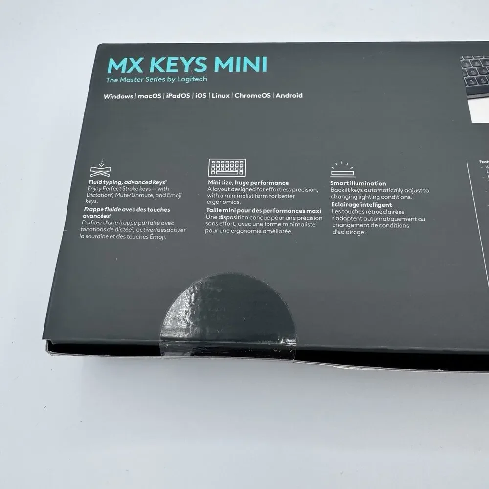 Logitech MX Keys Mini Wireless Keyboard (Black), English - US